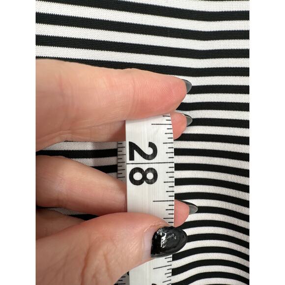 Under Armour Polo Shirt Mens Large Black White Striped Heat Gear Performance - Picture 4 of 6